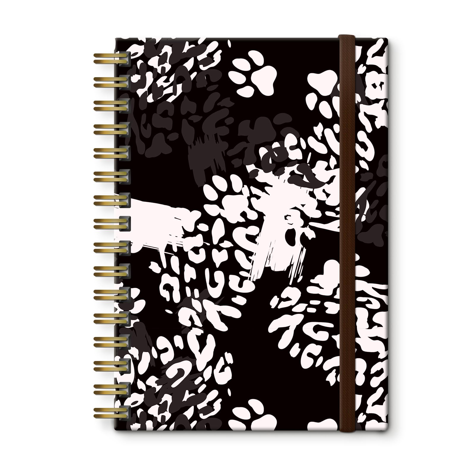 Carnet A5 à spirale ligné 60 pages couverture rigide léopard DHGPTS