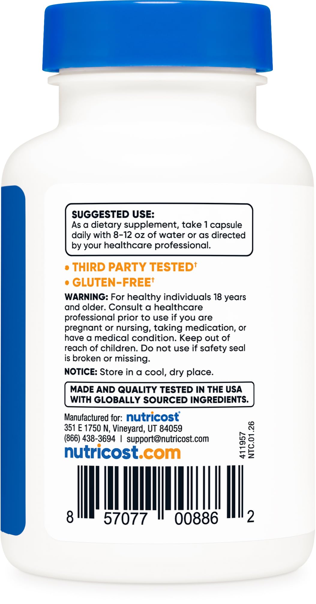 Nutricost Vitamin B2 (Riboflavin) 100mg, 120 Capsules, Gluten Free — Amazon image 4