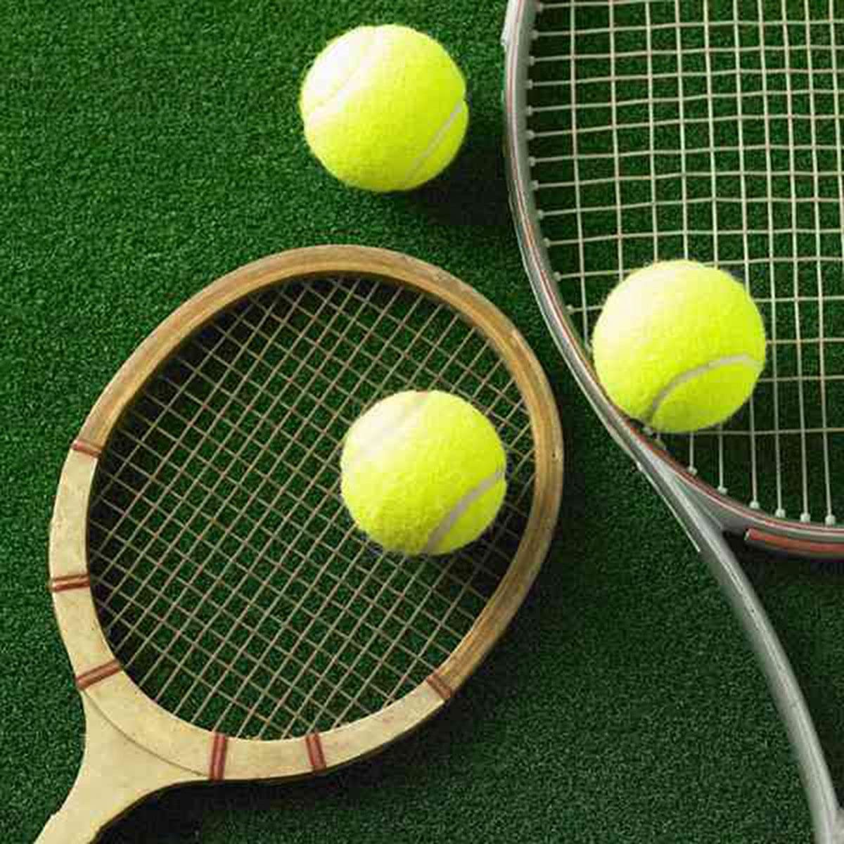 XIAOJUN Lot de 6 balles de tennis élastiques 66 mm pour débutants, noir