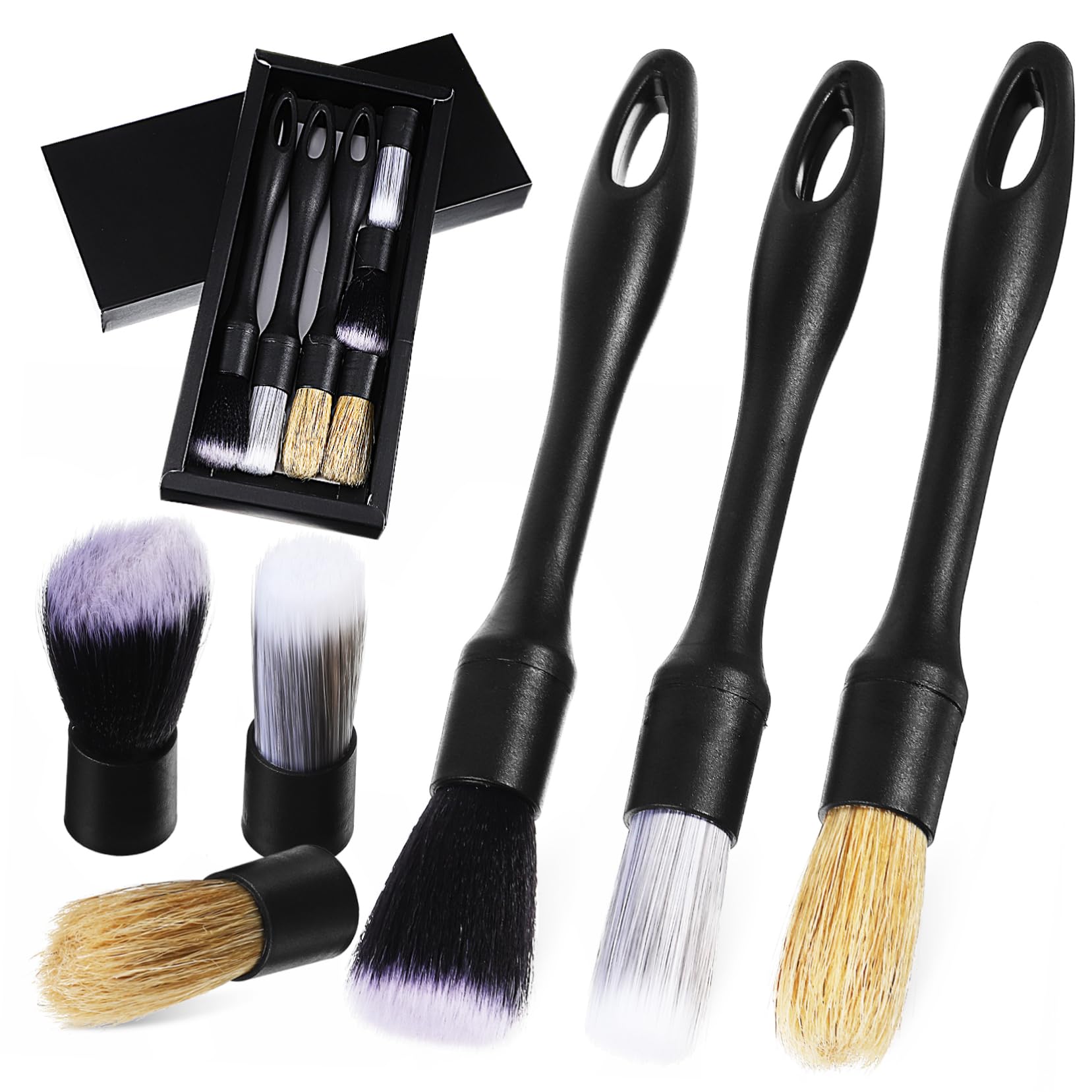 PRETYZOOM Kit Dettaglio Interni Auto 3 Pezzi con Testine di Ricambio 3 Pz per Sedili e Tappezzeria in Plastica Pp Pet per Applicazioni Professionali