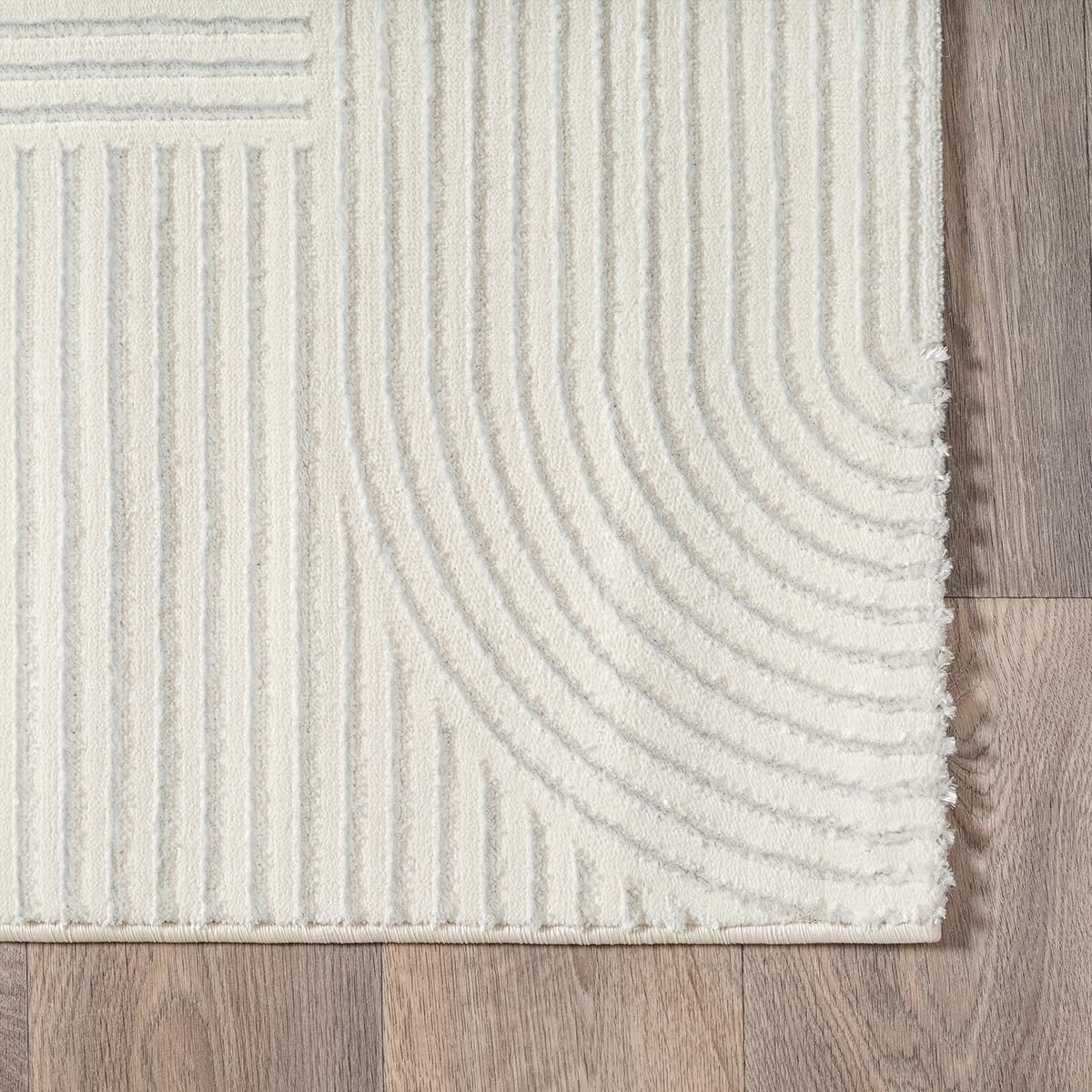 the carpet Knight - Creme, 240 x 340 cm, Wohnzimmer Teppich Moderner Kurzflor