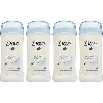 Dove Invisible Solid Deodorant, Original Clean - 2.6 oz - 4 pk