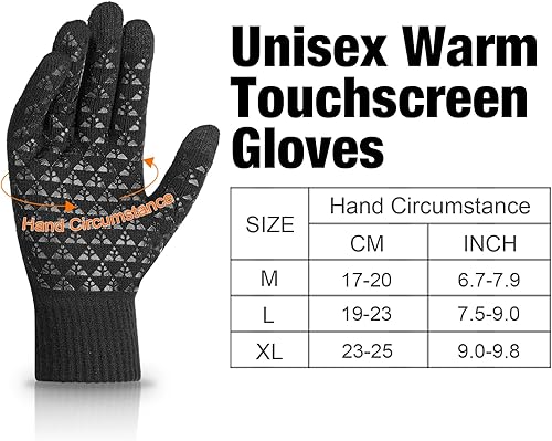 Miniatura 7 de MELASA Juego de gorro LED con guantes de invierno ligeros para hombres y mujeres, sombreros de punto recargables por USB, guantes cálidos con forro