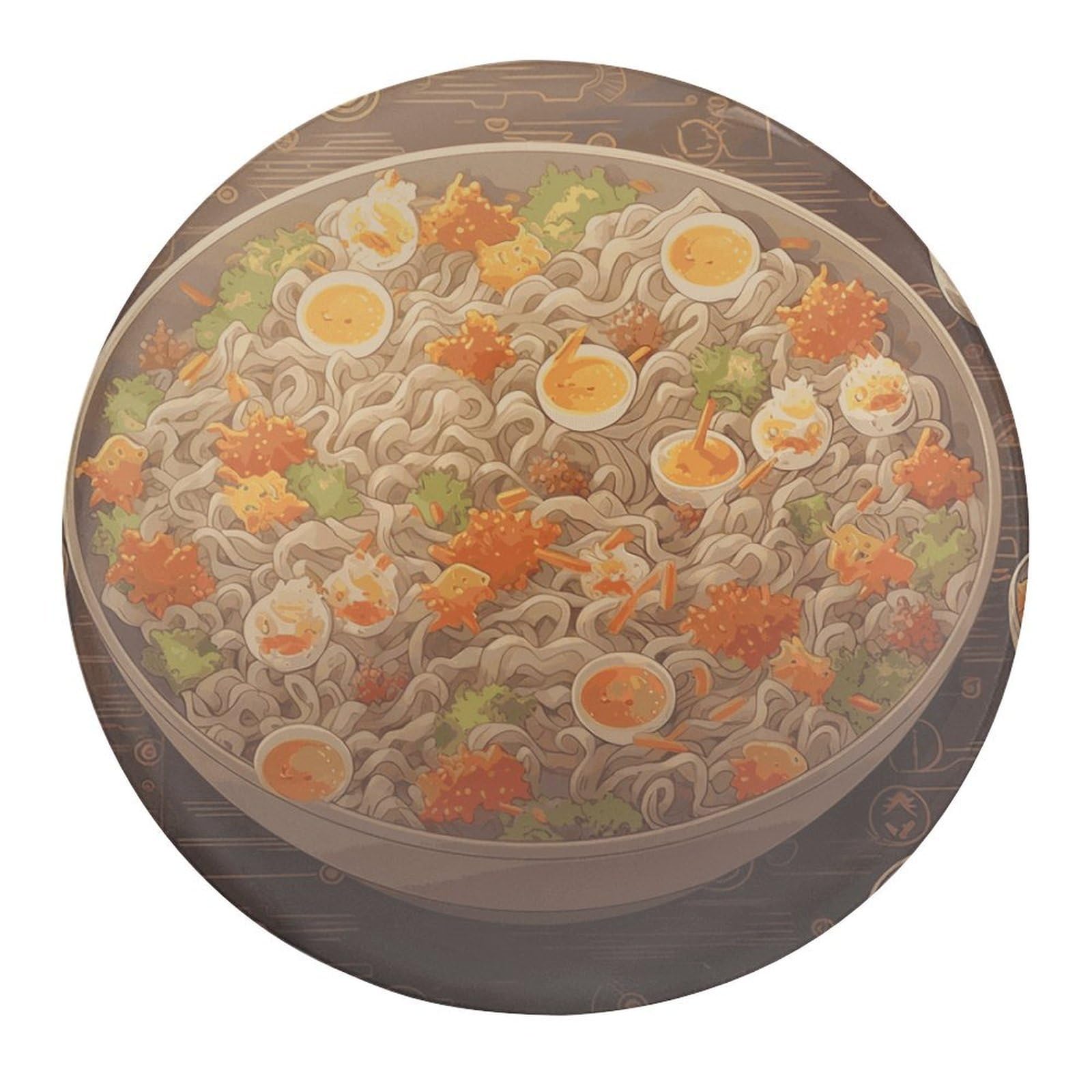 Fodpand Style Egg Cup Noodle Ramen Glass Fridge Magnets,Refrigerator Magnets Strong Magnetic, Fridge Stickers Funny For Kitchen, Office Whiteboard, Cabinet And Dishwasher 4 Pcs
