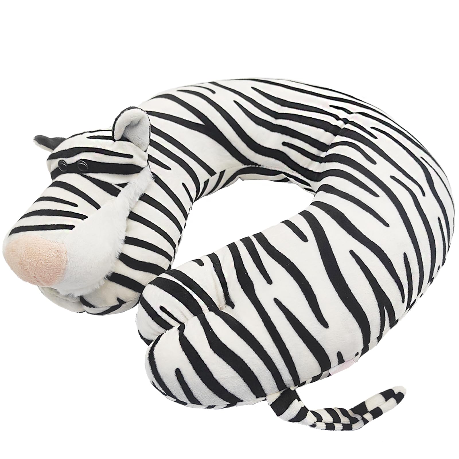 Tiger Children's Neck Pillow, Neck Roll Children, U-Shaped Travel Pillow, Boys, Neck Pillow, Travel Tiger, Neck Pillow, Car, Children, Crystal Velvet, Christmas, New Year and Birthday Gifts for