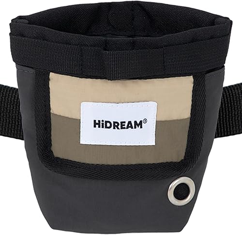 ETIAL Riñonera con bolsa de golosinas para perros, cierre magnético, 3 vías de uso, nailon resistente al agua, dispensador de bolsas para