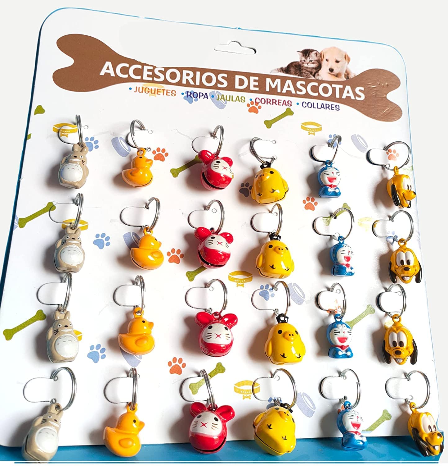 Doraemon Face Collar Charm Bell for Pets - Pack of One
