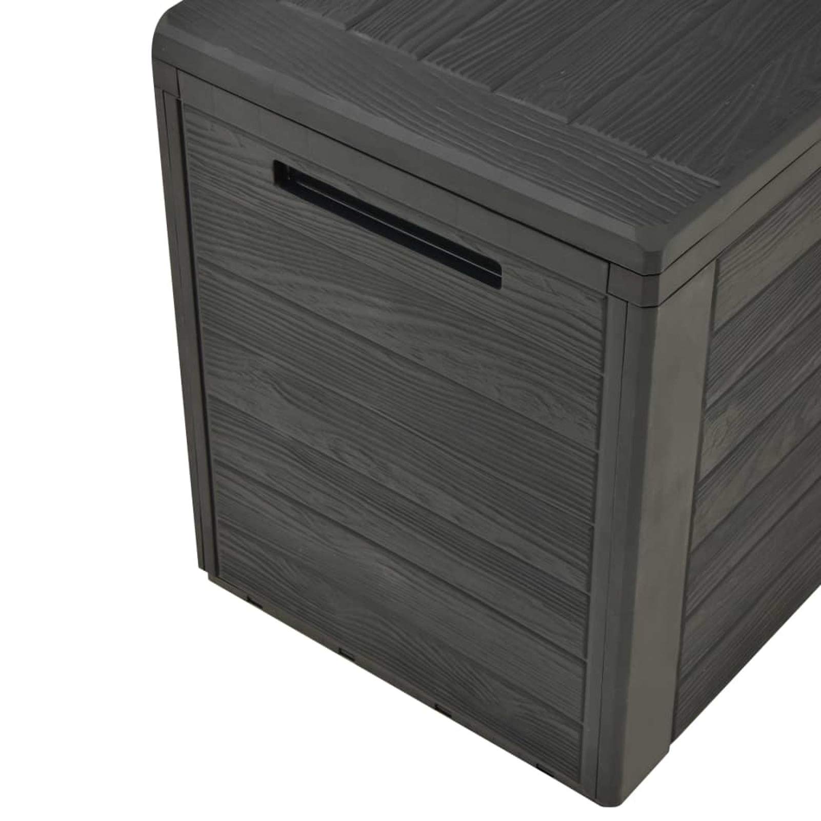 Festnight Auflagenbox Wasserdicht Sitzbank mit Stauraum Aufbewahrungsbox Auflagenbox Kissenbox Gartenbox Anthrazit 78x44x55 cm Garten