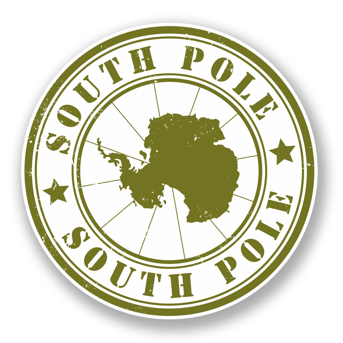 Destinationvinyl Multi 2 X 10Cm Antarctica South Pole Sticker Car Laptop Decal Travel Luggage Tag #5963 (10Cm X 10Cm)
