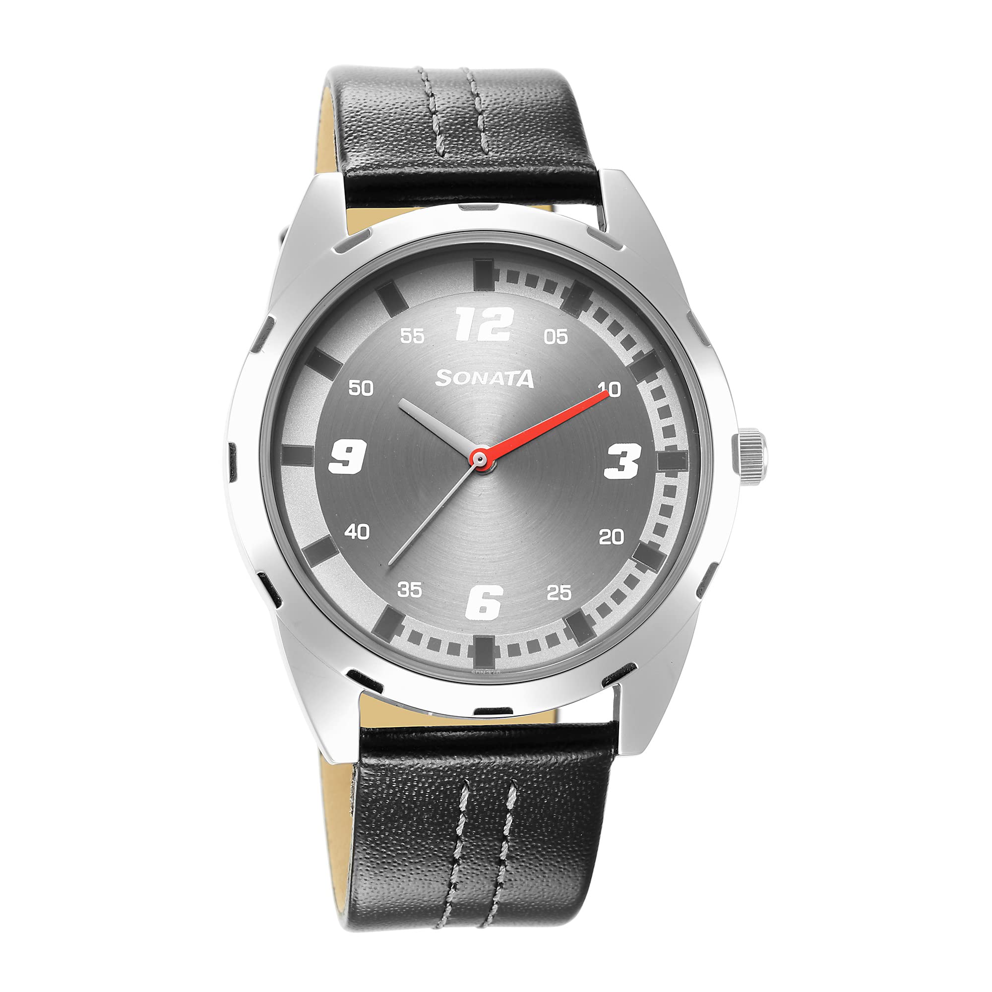 Sonata RPM Grey Dial Leather Strap Watch for Men-7149SL01 (B0BPCL52MZ) Amazon Price History, Amazon Price Tracker