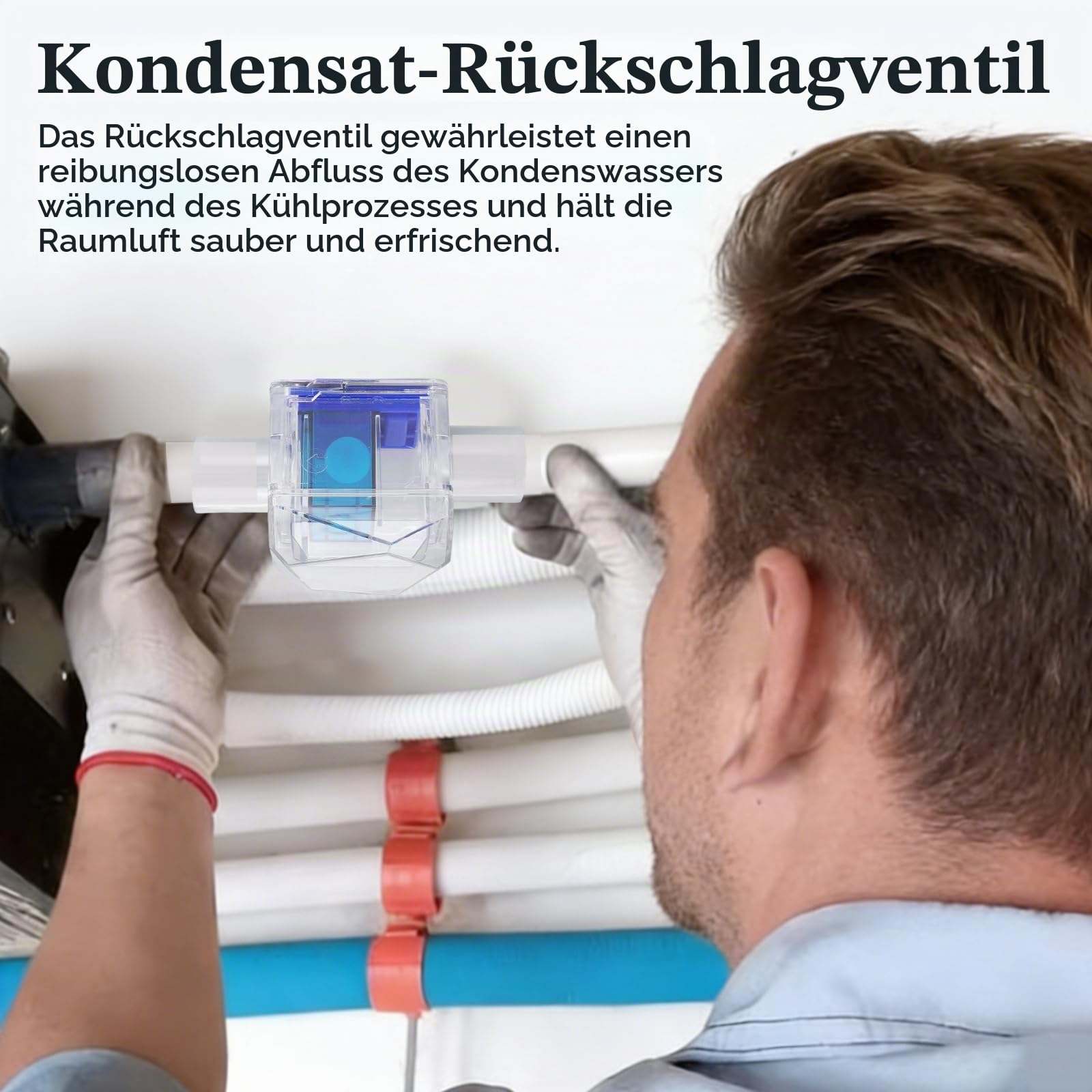 Kondensat Rückschlagventil, Klimaanlagen Ventil Geruchsschutz Zentraler Klimaanlagenkondensat Abflussrohr Rohrventil Anti Backflow Kondensatrückschlagventil Rückschlagventil Anti Odor Rohrventil