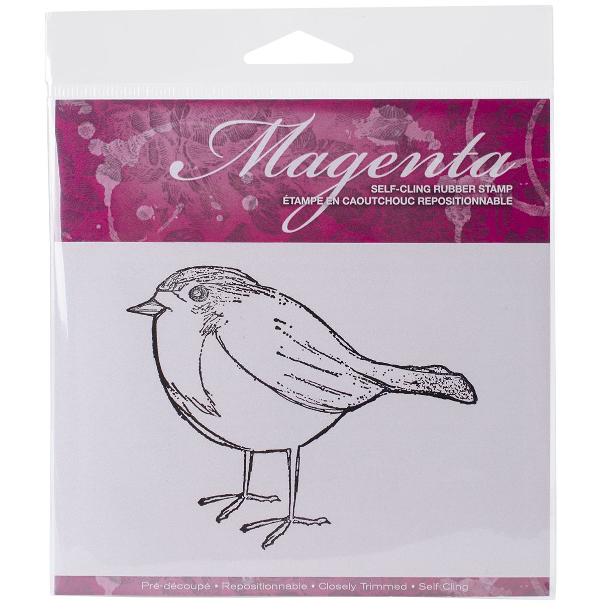 Cling Stamps Magenta 3.5x10.2cm Esquisse Robin tampon scrapbooking bois