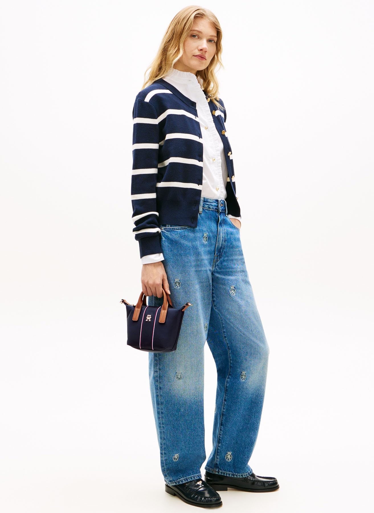 Tommy Hilfiger POPETTE MICRO TOTE C - Bolso para mujer, color azul espacial Corp, OS