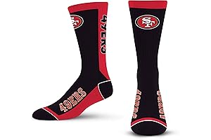49ers Tie-Dye Crew Sock Casual Fan Wear Perfect for Football Games and Pre/Post Game Activities