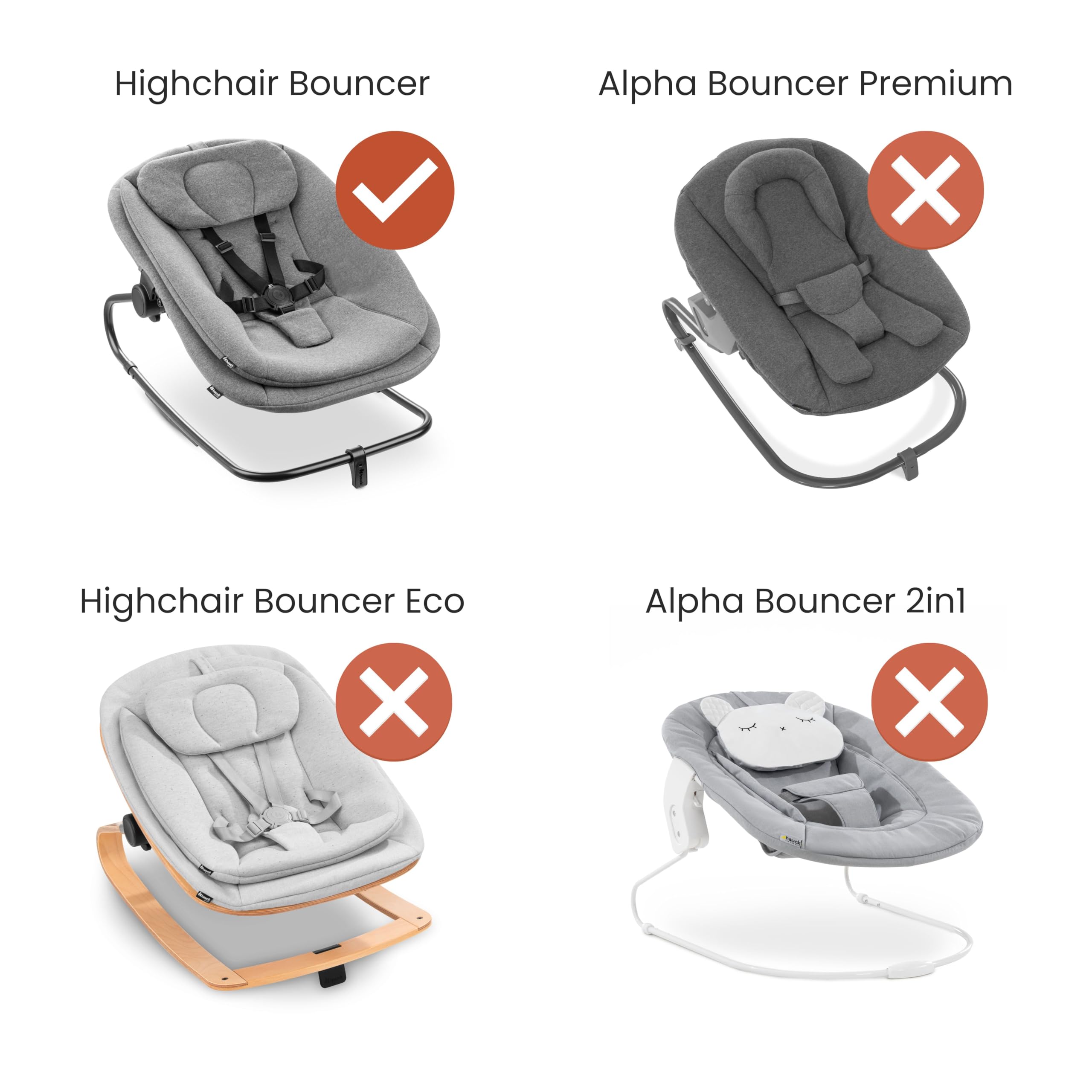 hauck Arco Giochi Neonato, Orso - Compatibile Solo con Sdraietta Highchair Bouncer (Non Adatto ad Altri Modelli) - Con Sonagli e Squeak - Facile da Fissare - Ruotevole