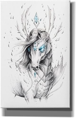 Miniatura 21 de Epic Graffiti JoJoesArt - Lienzo decorativo para pared, diseño de caballo de mar, 12 x 18 pulgadas