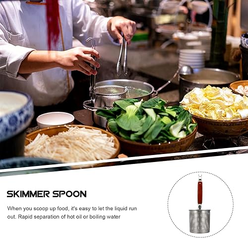 Miniatura 8 de Colador de malla para fideos de espagueti, colador de fideos de acero inoxidable, colador de fideos de araña, colador de fideos para bolas de masa