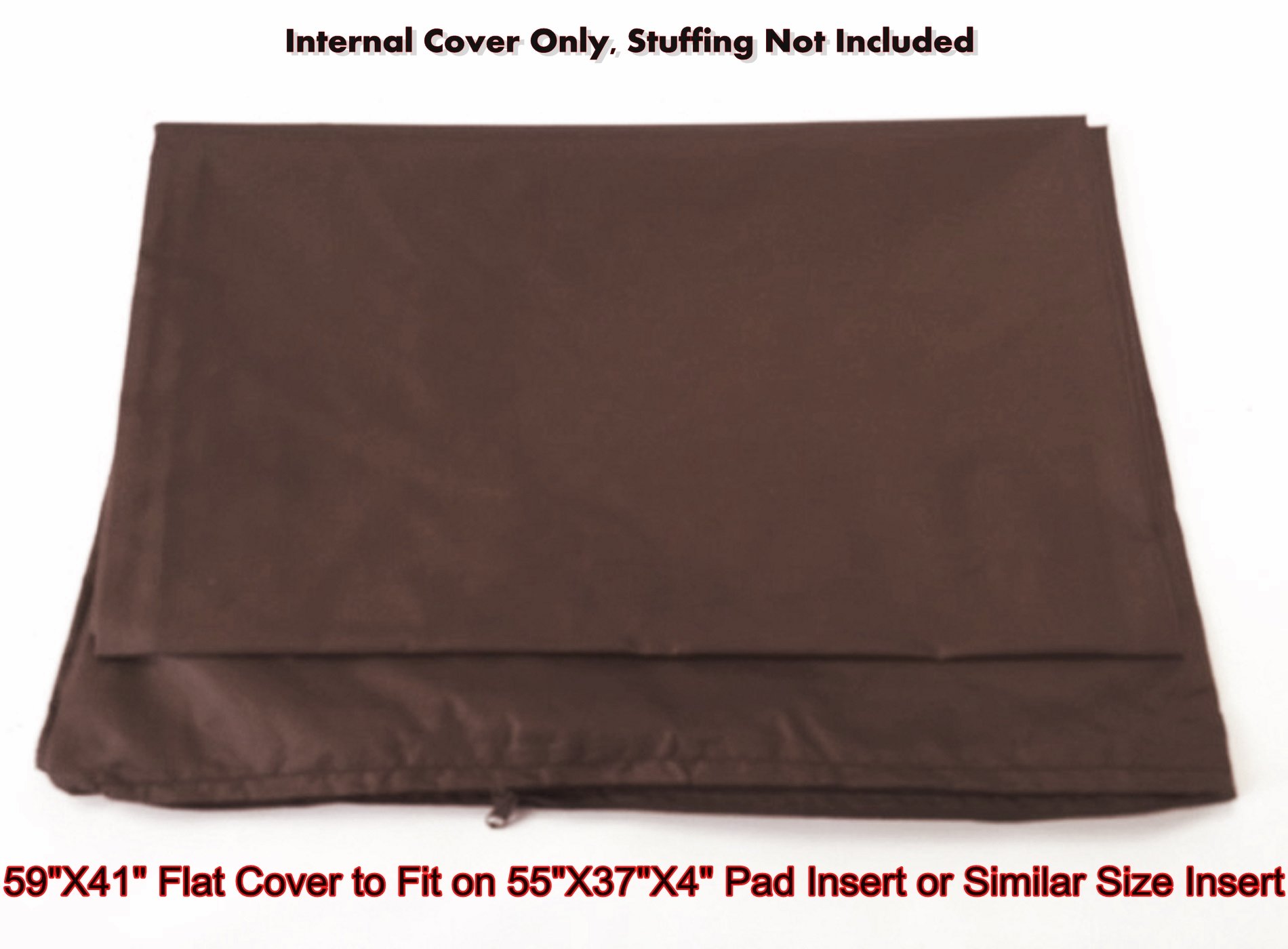 Dogbed4less 1 Pack Internal Duvet Case Waterproof Zipper Dog Bed Cover for XXL Large 55"x37"X4" Memory Foam Pad Pet Bed - 59"x41" Flat - image 2