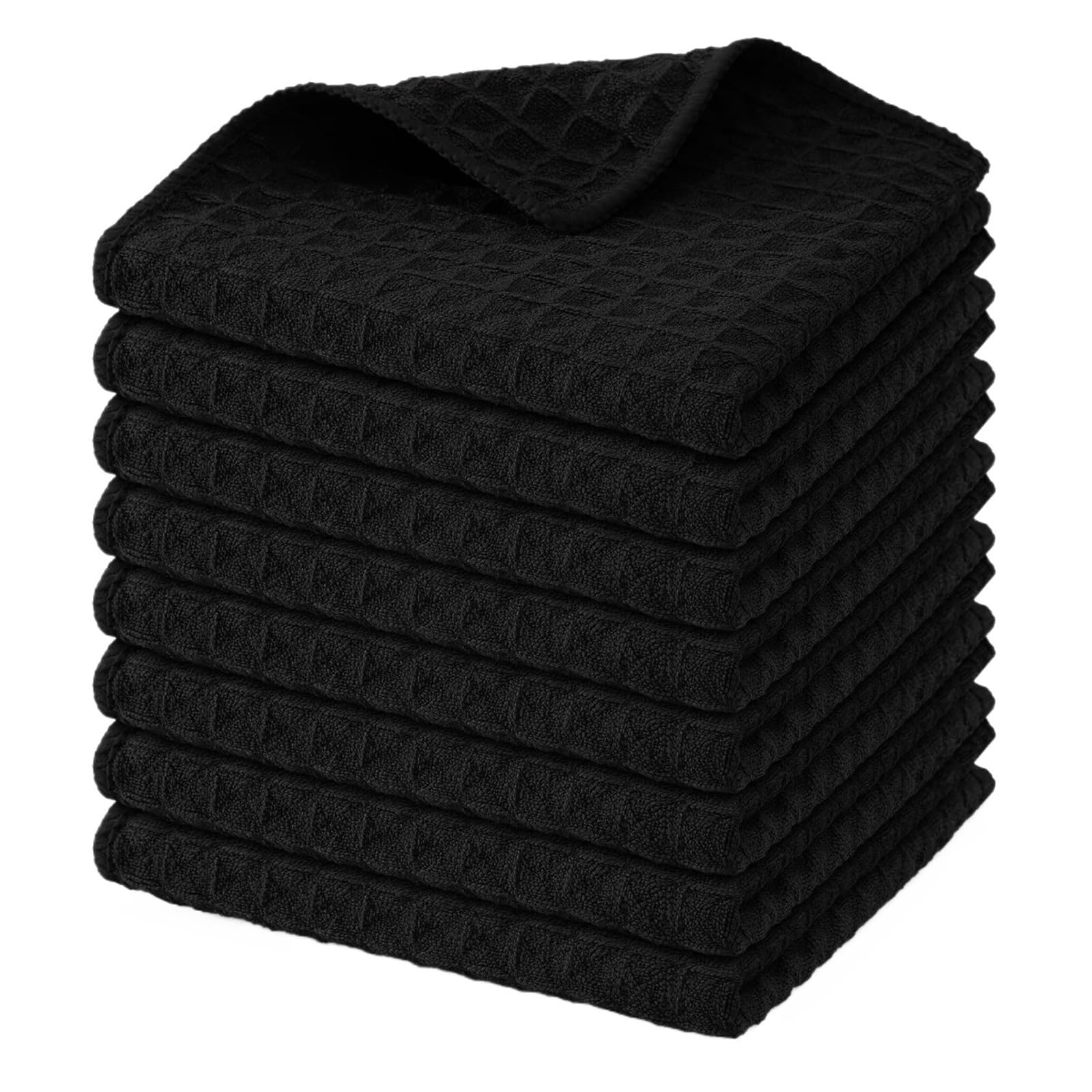Paño para Barista Toallas de Cocina Tejido gofre, Trapos Limpieza, paño ultraabsorbente, Reutilizable Uso Diario(Color 8,42x72cm-8pcs)