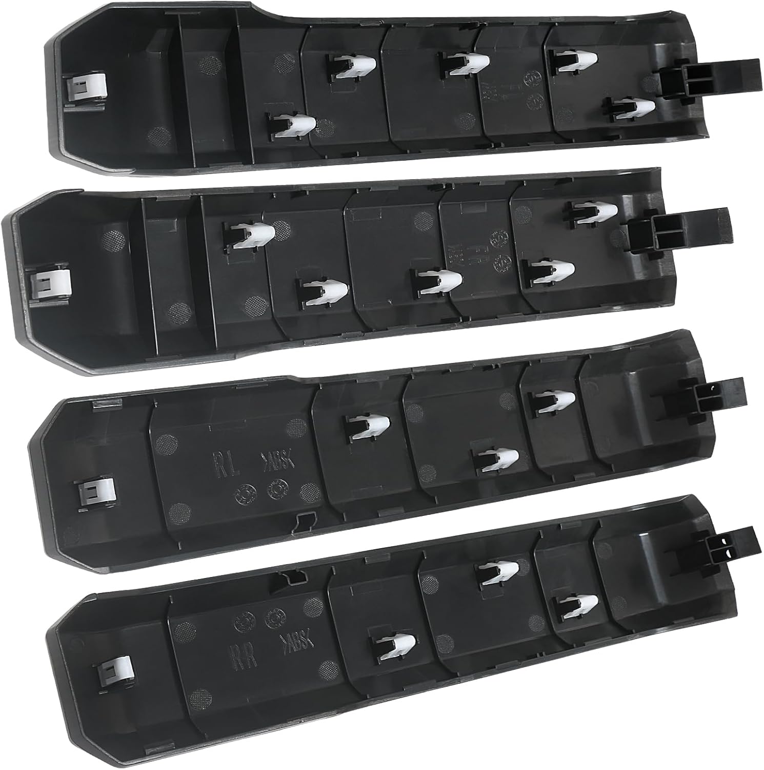 TQPONLY Interior Inner Door Handle Cover Trim | Fits 2015-2020 Ford F150 SuperCrew Truck Accessories Replacement | 1 Set Front and Rear Door Armrest Pull Handle (Black Wood Grain)