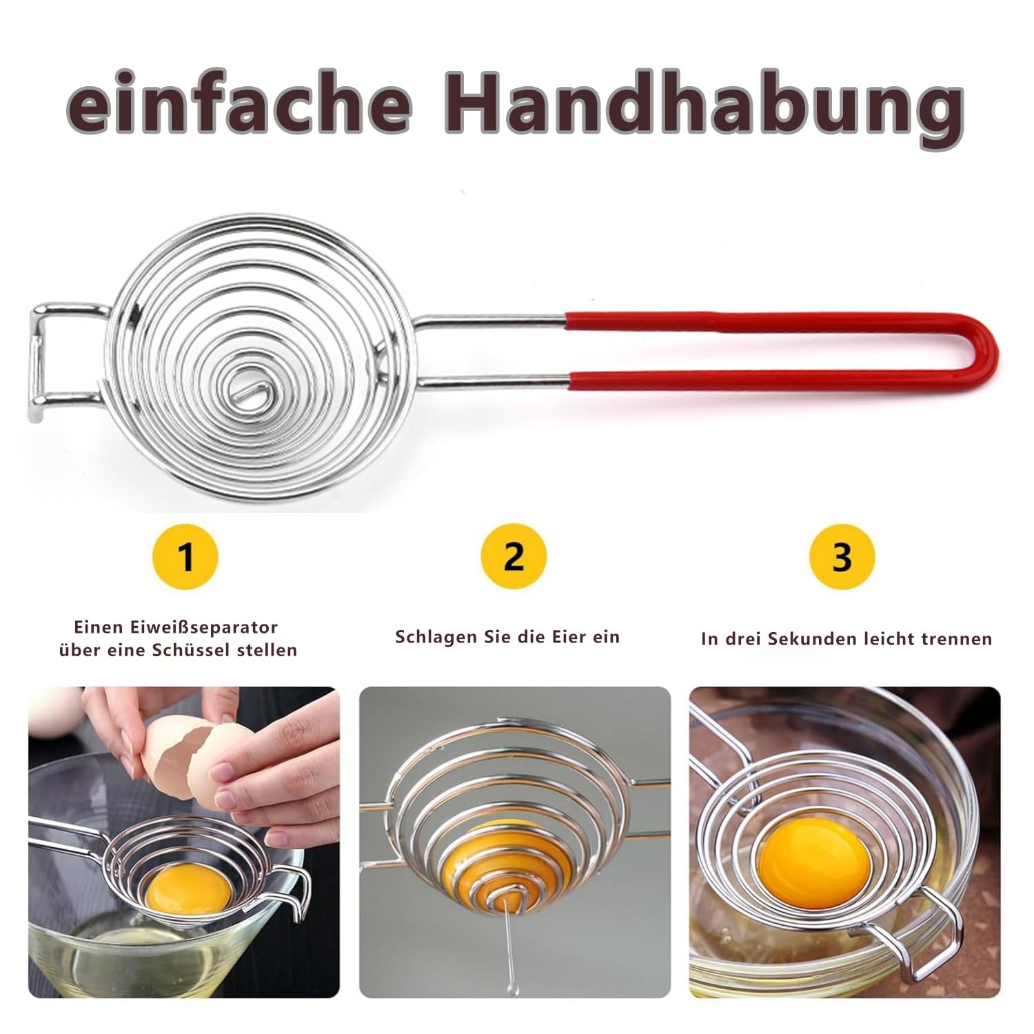 Séparateur De Jaunes D'oeufs En Acier Inoxydable Argent DIVISO