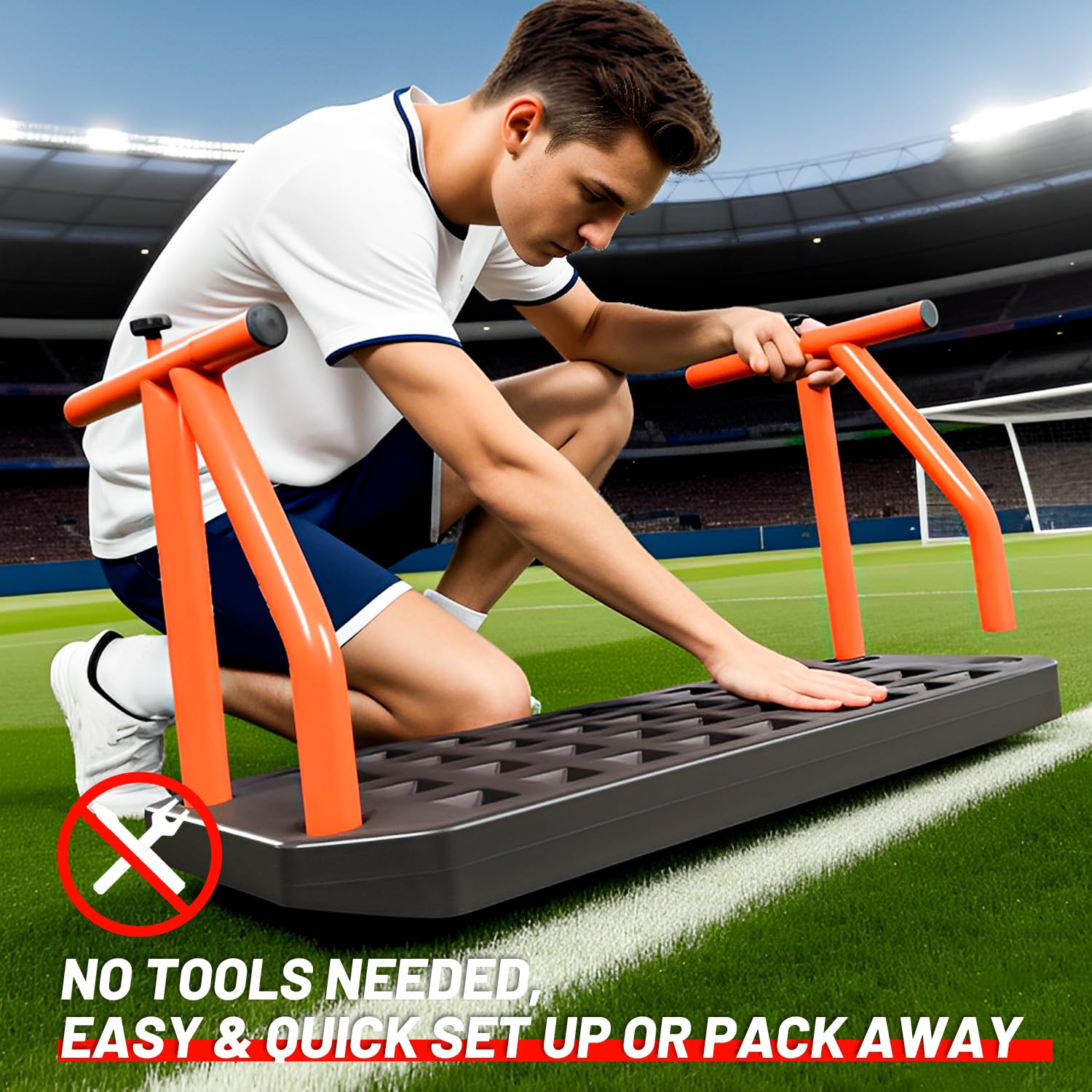 JASCOPRO Fußball Rebound Board, tragbarer Dual-Oberflächen Trainer mit verstellbarem Winkel (60°-120°), 6 Rückprallmodi für Ballkontrolle & Passtraining, Sport Fußballtore inkl. 2 Sandsäcken