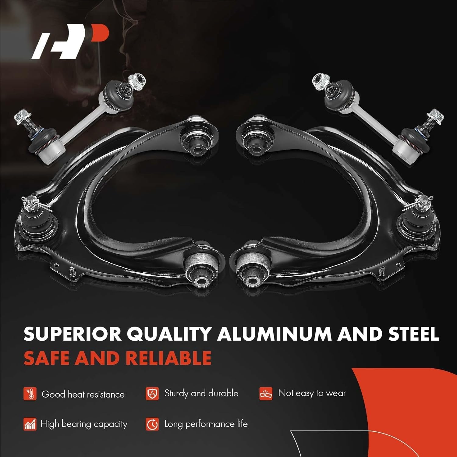 A-Premium 12Pcs Suspension Kit, Front Upper Control Arm, Lower Ball Joint, Inner Outer Tie Rod End, Front & Rear Sway Bar Link, Compatible with Honda Accord 2003 2004 2005 2006 2007, L4 2.4L Only
