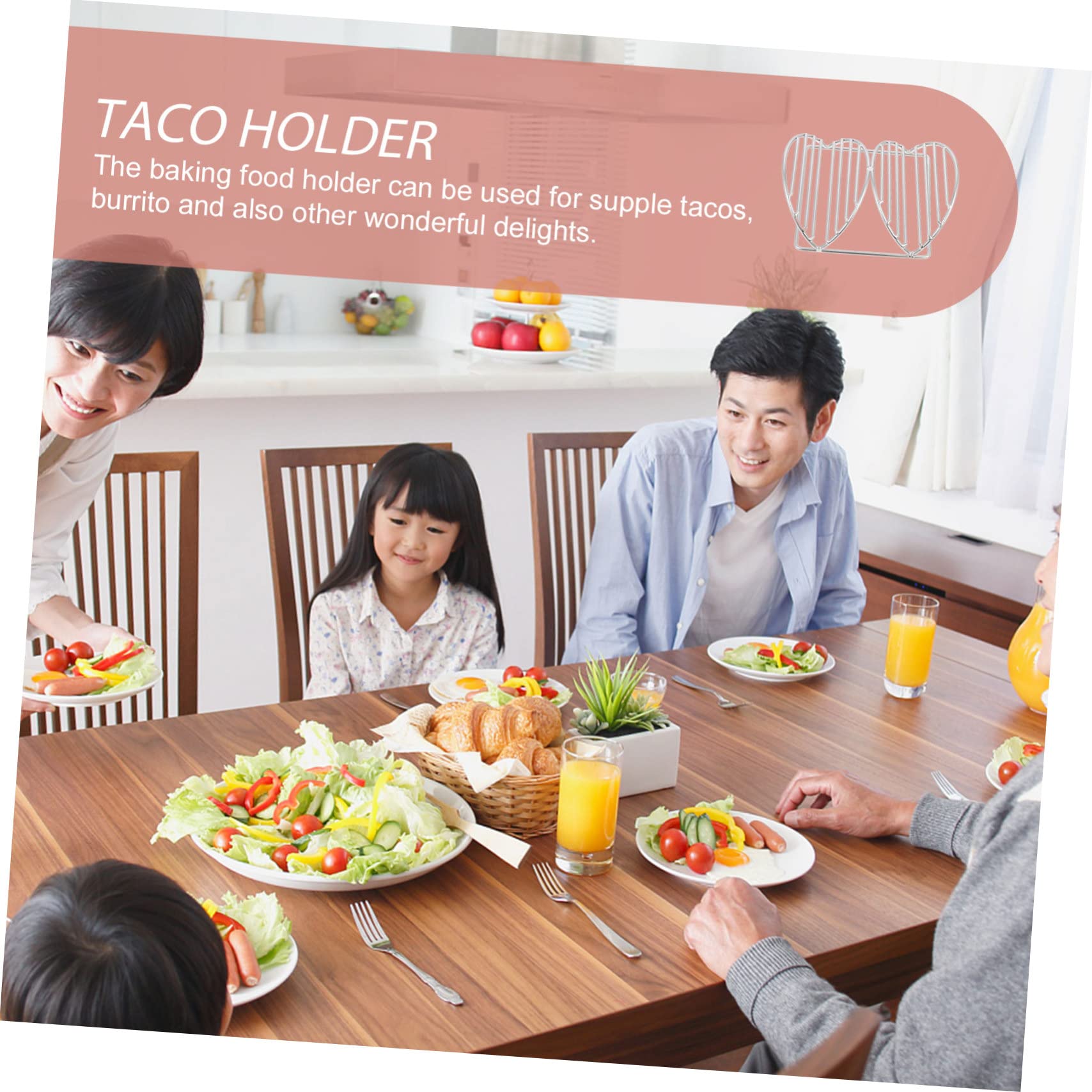 Cabilock Stainless Steel Pancake Stand Tortilla Rack for Burritos Tacos Hot Dogs Compact Design for for Home Restaurant Use