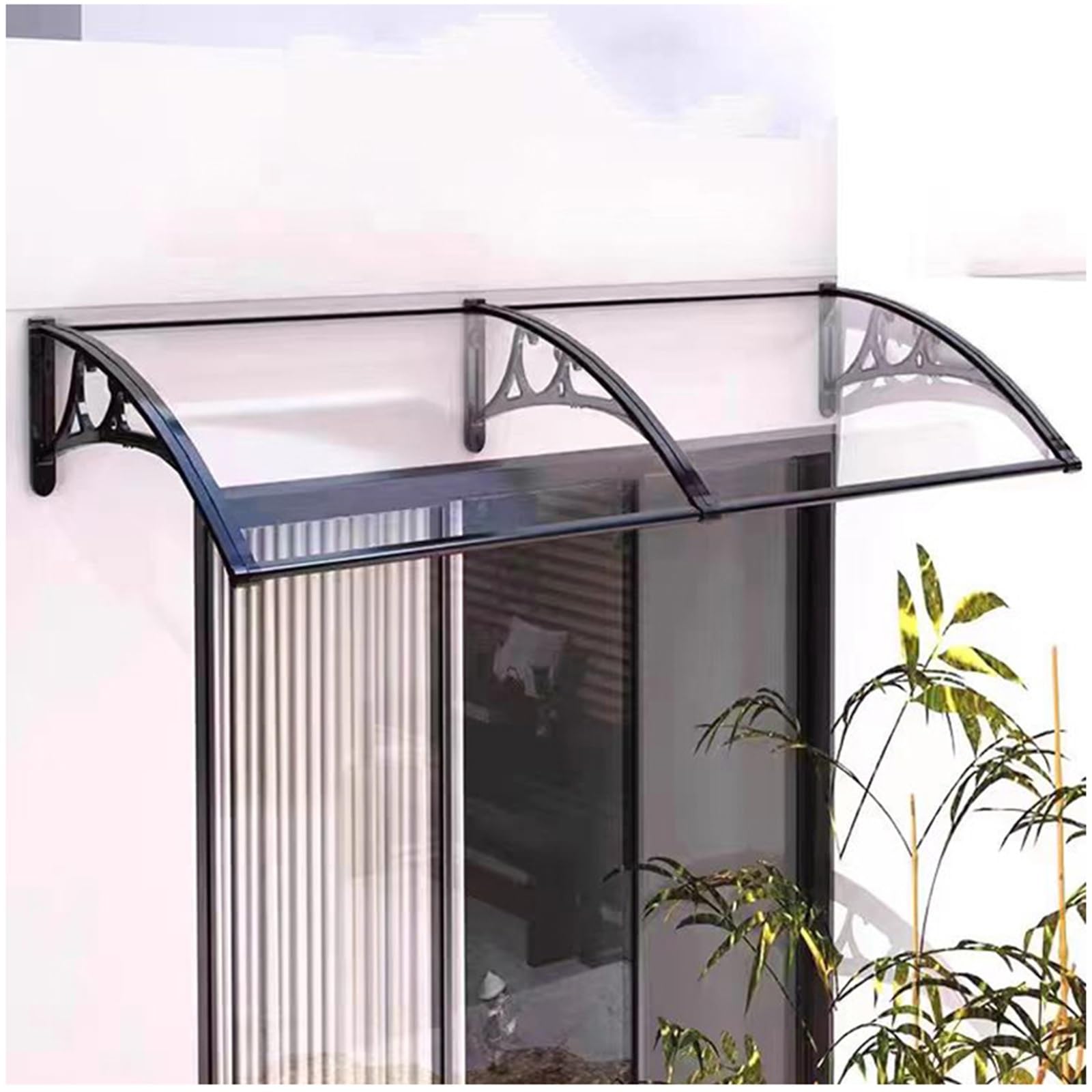 Auvent de porte d'extérieur 60x150 abri de fenêtre anti-UV et surplomb de toit pour maison