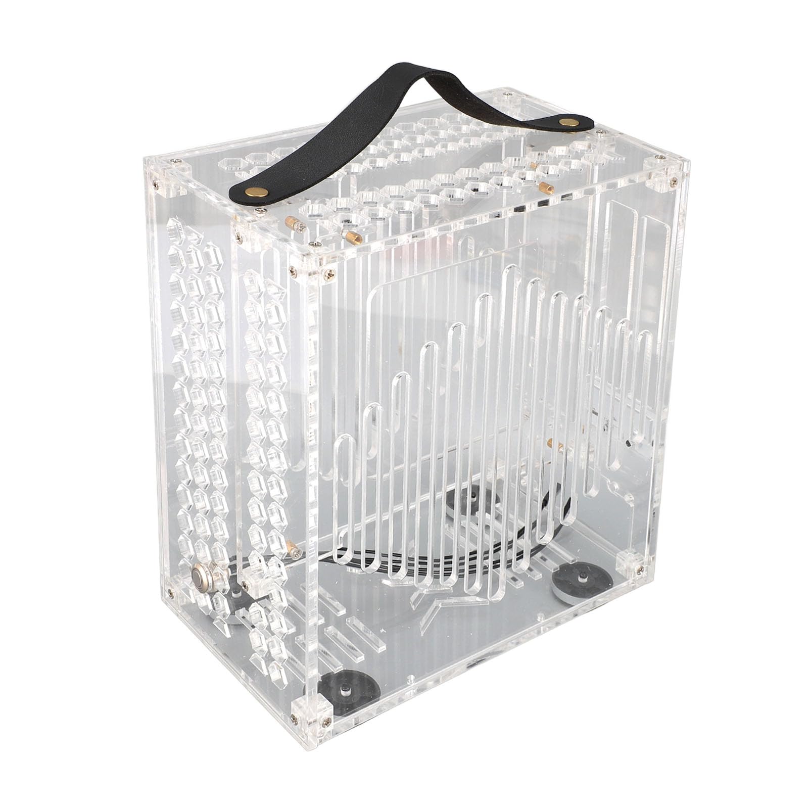 Topiky Piccolo Case per PC da Gioco con Pannelli Trasparenti Ideale per Costruttori Fai-da-te Portatile 23x20,5x12 Cm Design Acrilico (Trasparente)