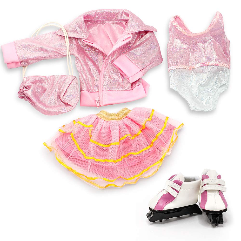 GIVBRO Patines De Muñeca – Zapatos Con Cordones Para Muñecas De 18 Pulgadas, Accesorios De Moda Lavables, Regalo Para Niñas Y Adolescentes En Cumpleaños Y Navidad (#A)