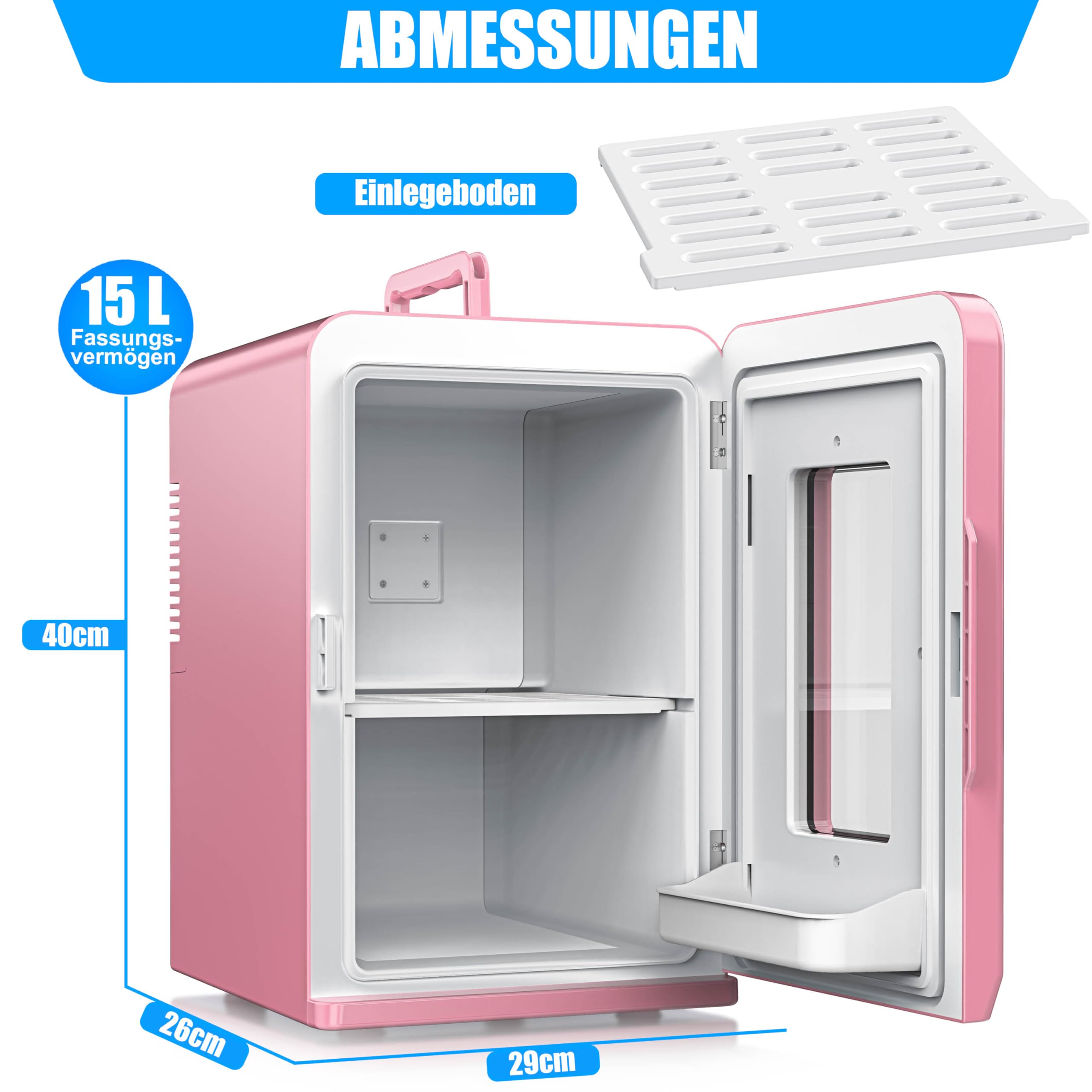 KESSER Mini réfrigérateur 2 en 1 Glacière 15 litres Chauffage AC DC 220-240 V/12 V
