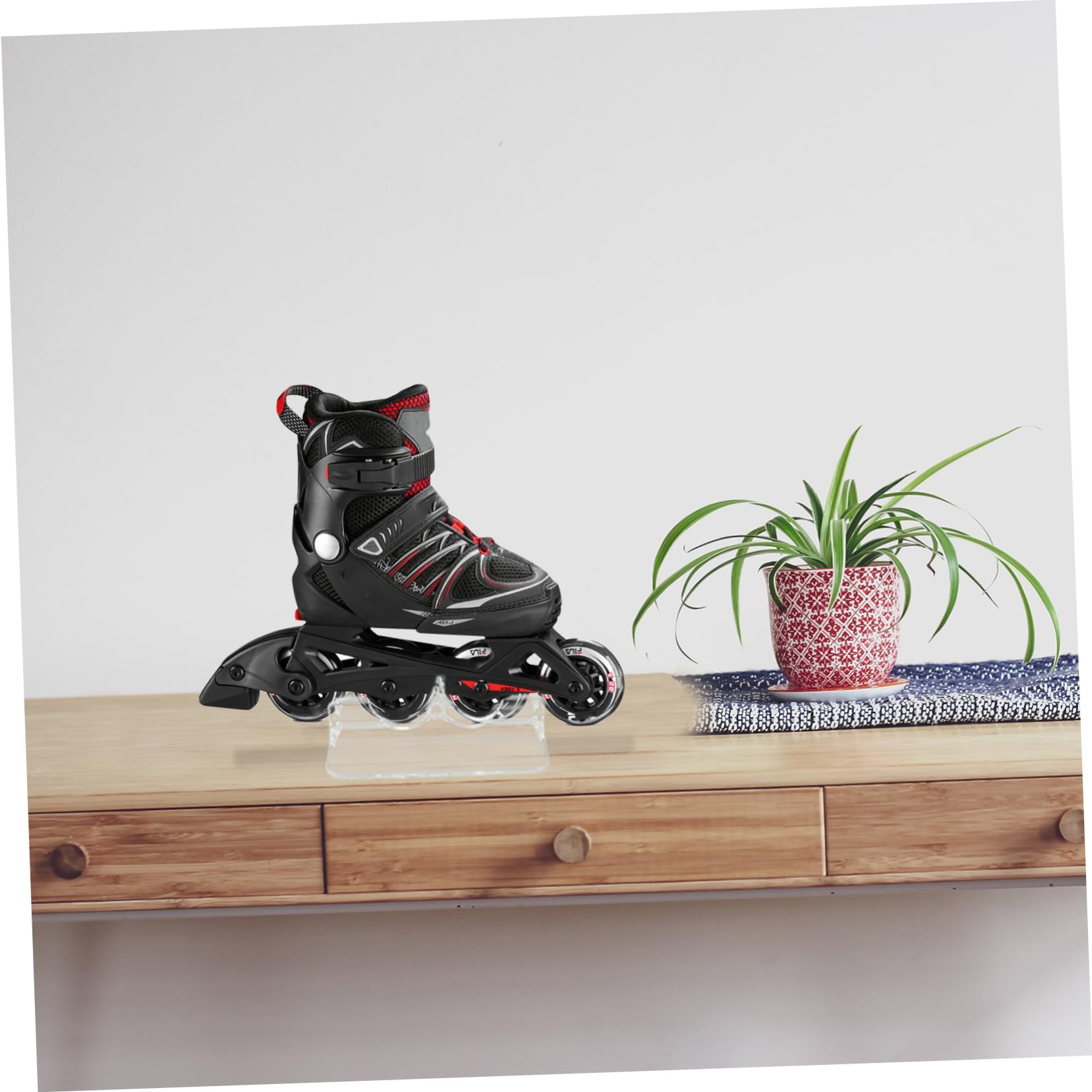 GALPADA Transparent Roller Skates Display Rack Durable Holder for Ice Skates Sturdy Showcase for Roller and Ice Skating Equipment for Storage and Exhibition