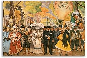 Diego Rivera Poster: Dreamy Alameda Park Canvas Art for a Touch of Vibrant Charm