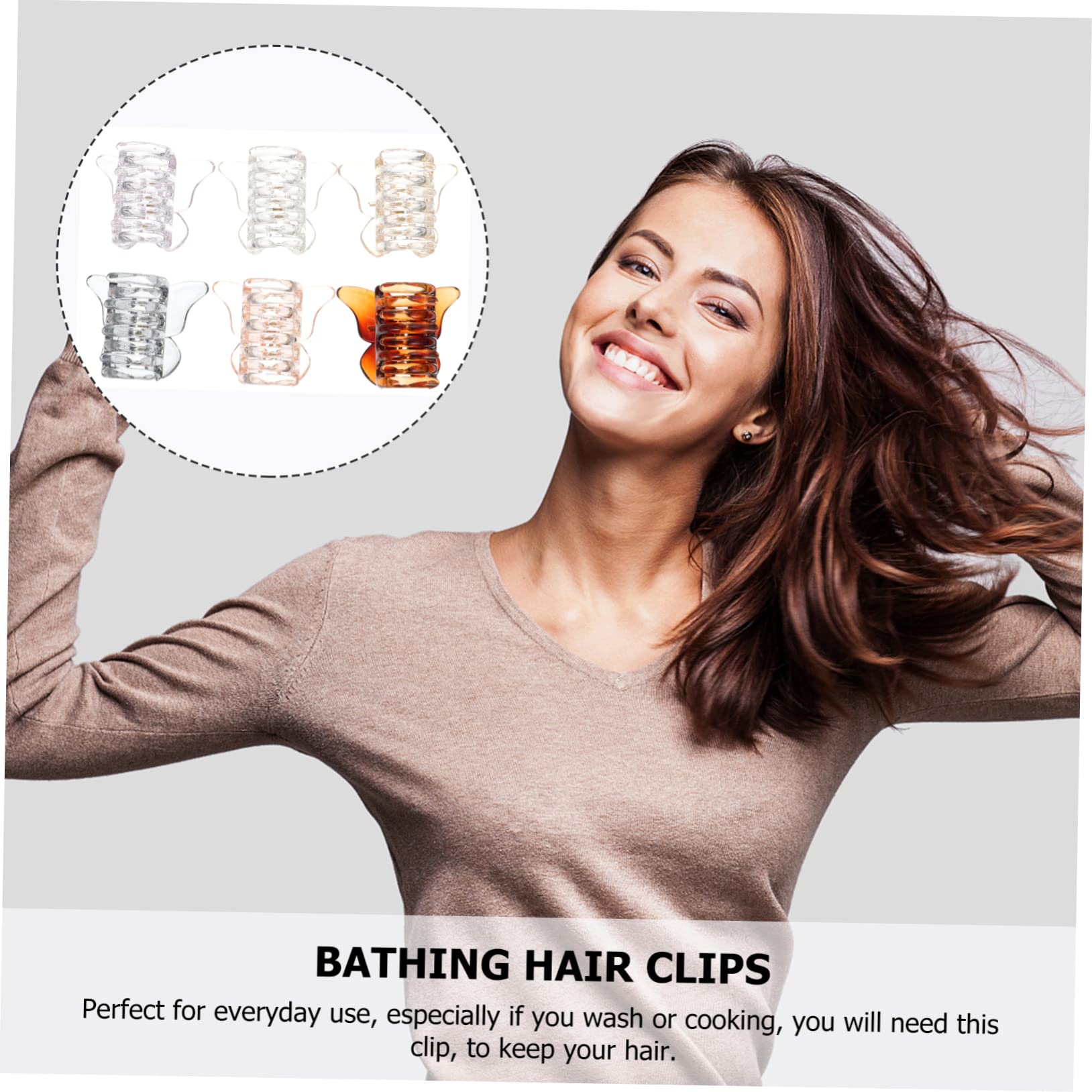 18piezas Clip Cabello Forma De De De Para Mujer Azul Champán Transparente Beige Para Peinados y Ocasiones Cotidianas