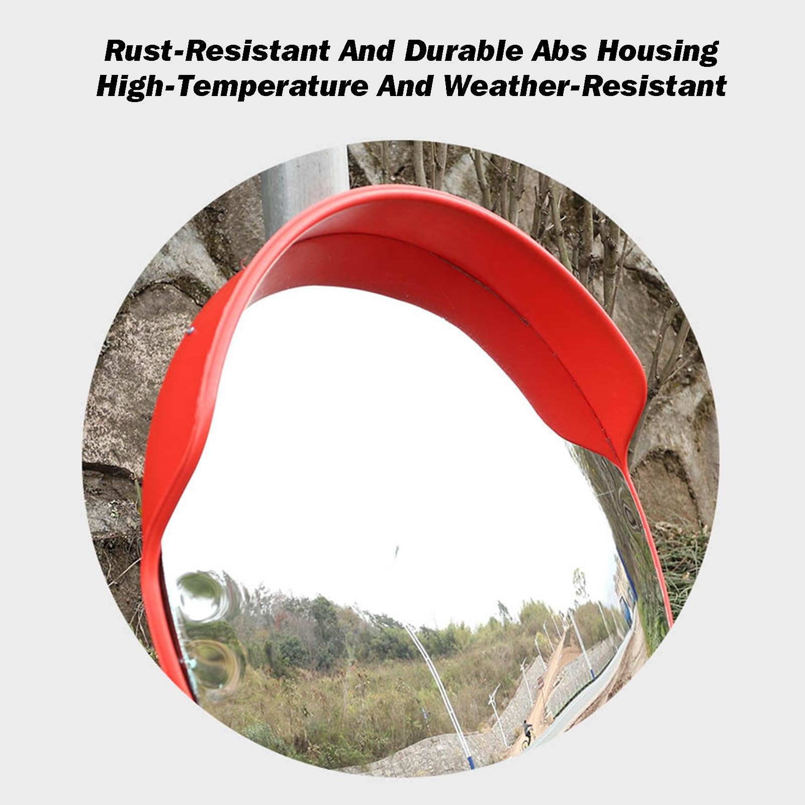 Espejo Convexo con Soporte Ajustable, Espejo de Seguridad de Pared, Gran Angular de 160°, para Garaje, almacén, Punto Ciego, Transparente e irrompible (75 x 75 cm)