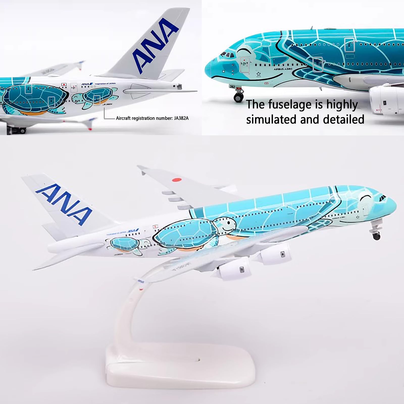 Amazon.co.jp: ODddot 1:500 エアバスA380ana全日本航空タートル合金