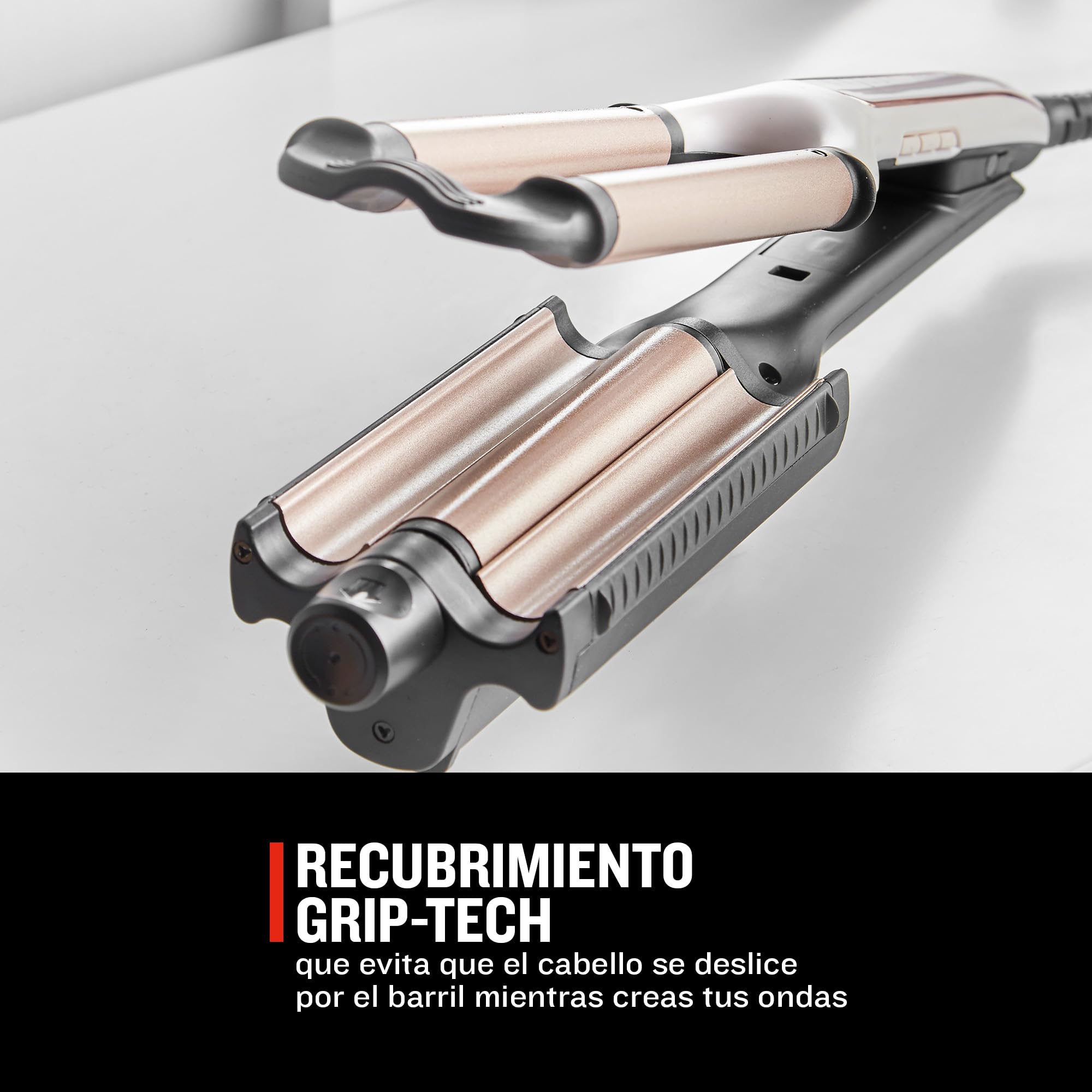 Remington Rizador Pelo Ondas [4 en 1: 4 tipos de ondas] PROluxe (Tecnología OPTIHeat, peinados duraderos, cerámica, 5 temperaturas hasta 210°C, ajuste Pro+, digital, calentamiento 30s) CI91AW