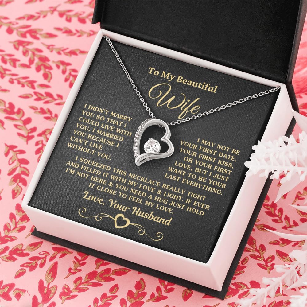 To My Wife Necklace From Husband, Romantic To My Soulmate Necklace For Women, Gift For Her, Christmas Anniversary Birthday Valentine Love Gift Idea - Image 6