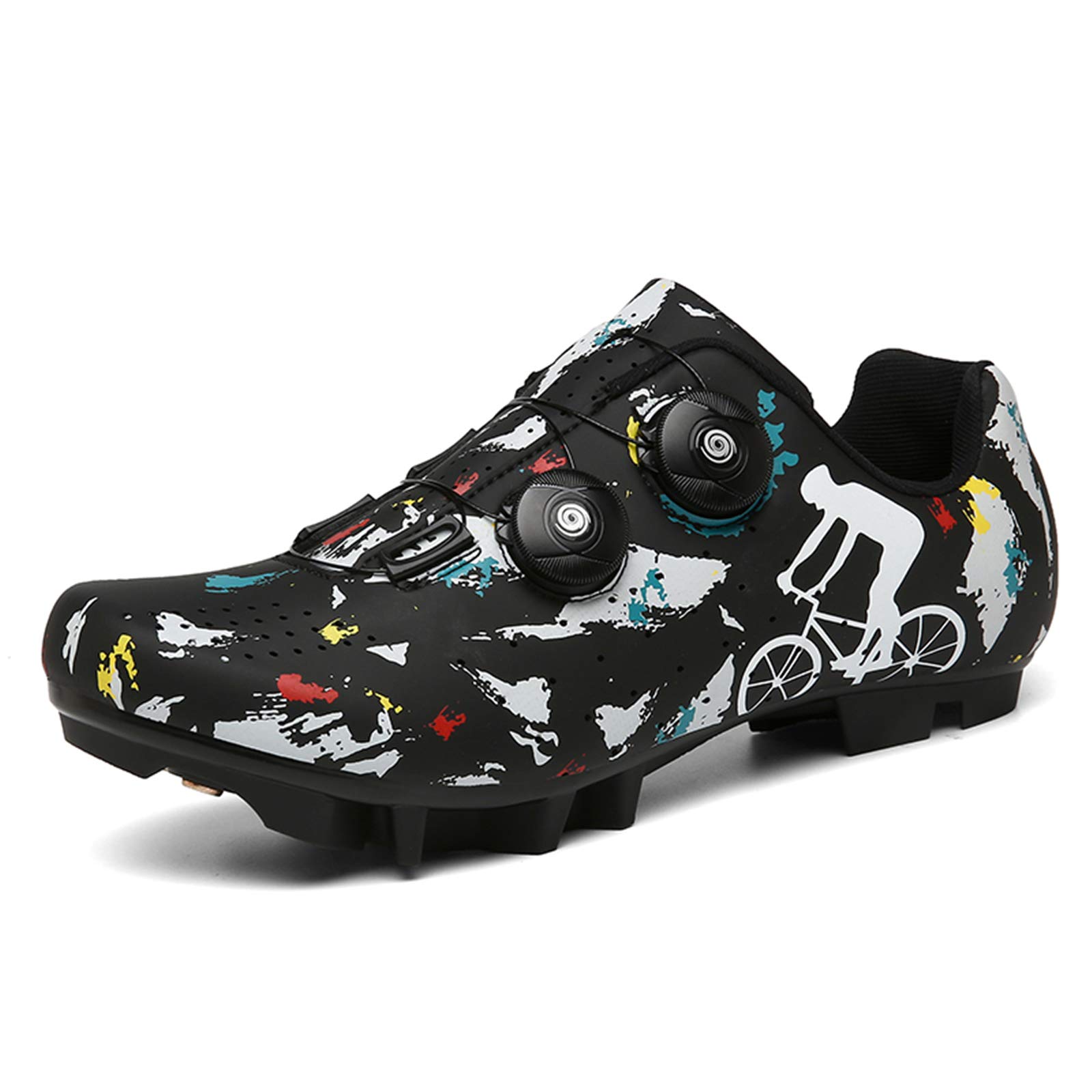 Fahrradschuhe Herren Damen MTB Schuhe SPD Mountainbike Schuhe Anti-Skid Atmungsaktiv Radschuhe Rennradschuhe