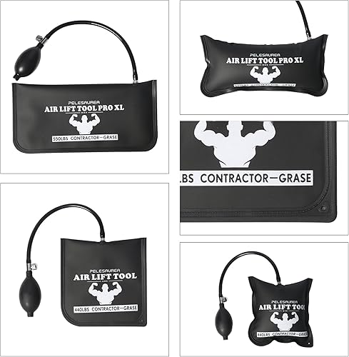 Miniatura 7 de Pelesaurea Bolsa de cuña de aire, kit profesional de nivelación de bomba de cuña de aire y herramienta de alineación, bolsa inflable de grado