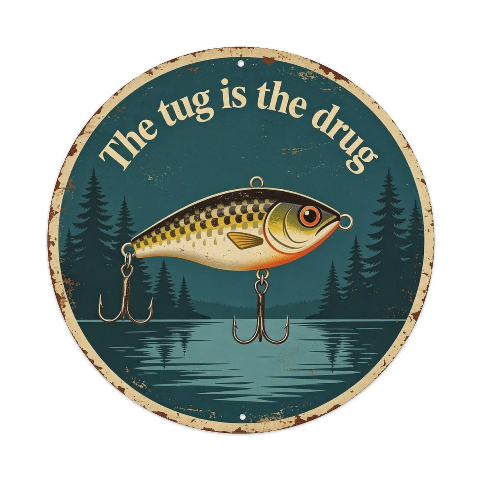 Vintage_fishing_tug Metal Tin Sign Plaque