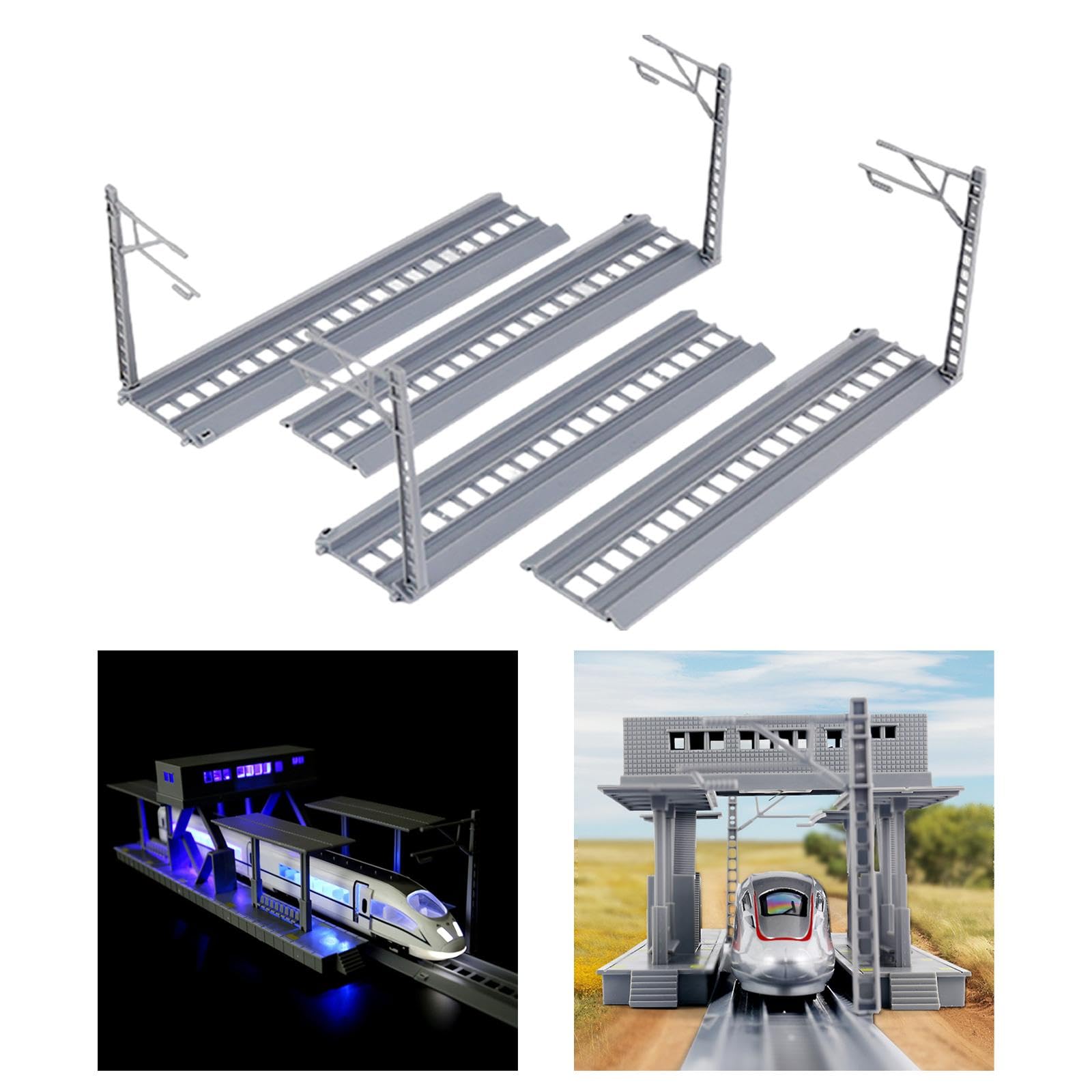 Meadawgs®Train Track Rail Model Building Station Platform for HO Scale |Toys & Hobbies|Toys & Hobbies|Toys & Hobbies|4 Pieces Train Track-image-18