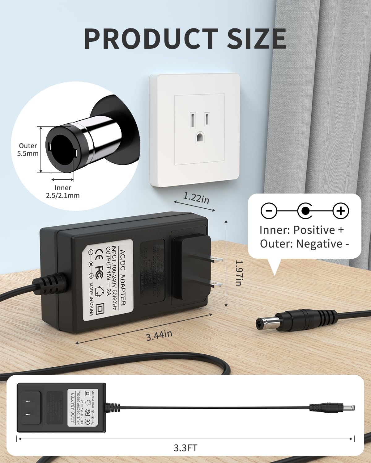 AV-M30L15 ACアダプター 15V 2A Amazon.com: 15V 2A Power Supply Adapter - COOLM AC 100-240V