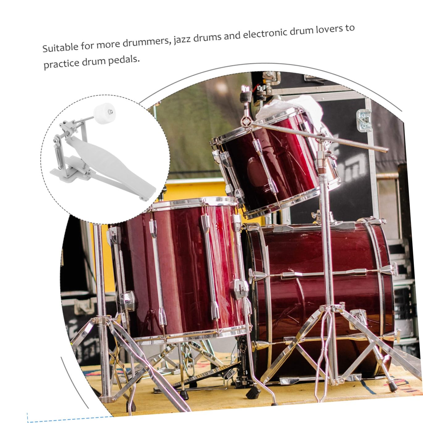 Toddmomy Pedale Singolo per Grancassa in Ottone Battente Regolabile, Accessorio per Batteria Acustica e Elettronica, Adatto a Musicisti Professionisti
