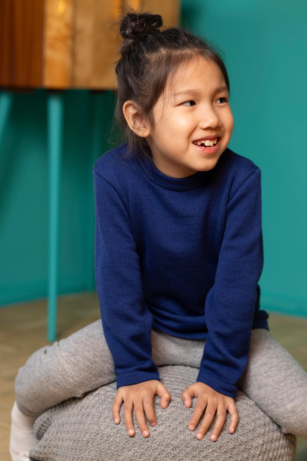 Disana Strick-Pullover Kinder - 100% Bio-Merino – atmungsaktiv Unisex Gr. 86-140 - nachhaltig & fair – schlicht, modern & perfekt zum Kombinieren - Made in Germany
