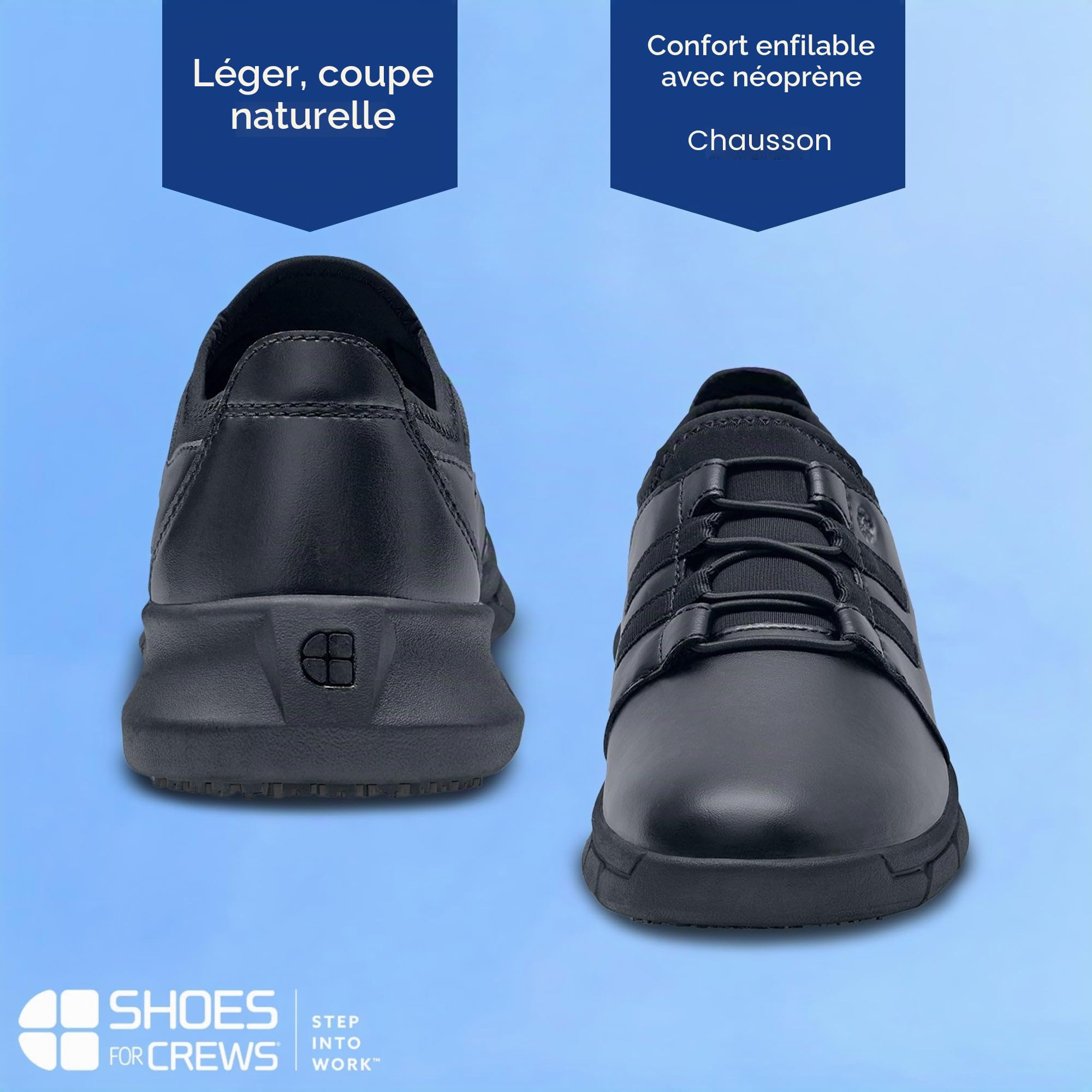 Lila Karina Baskets de Travail Femme Antidérapantes à Enfiler – Chaussures Légères et Déperlantes pour Femmes, Idéales pour l'Hôtellerie, Le Commerce de Détail et la Restauration