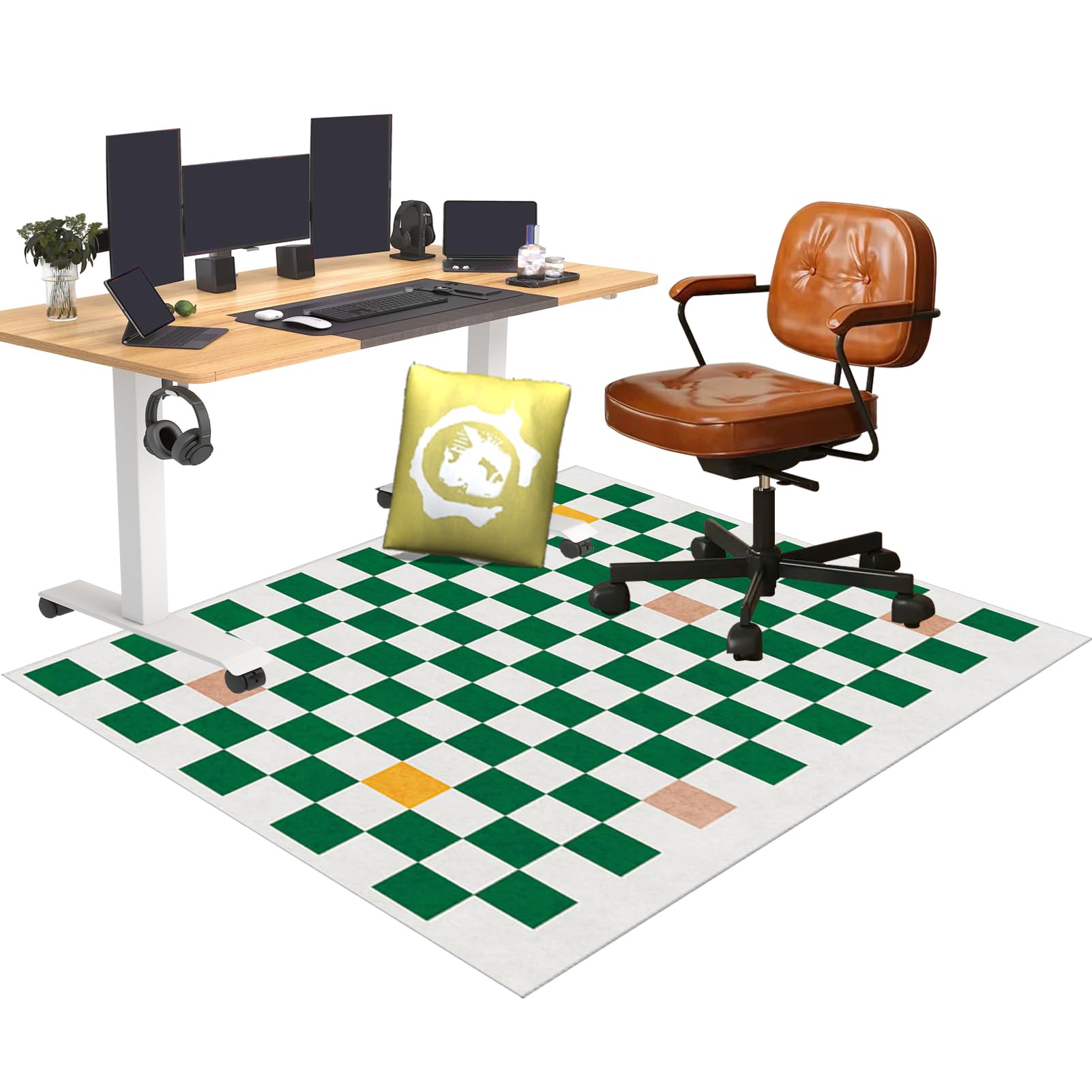 Tapis pour chaise de bureau antidérapant et protecteur de sol 140x180cm