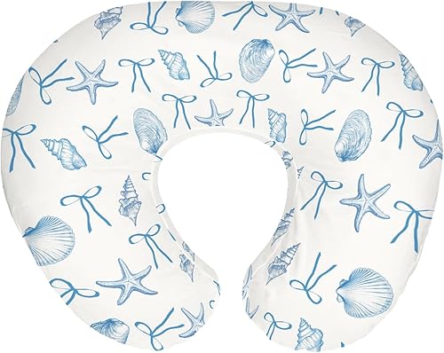 Fundas de almohada de lactancia para niños y niñas, conchas marinas, conchas marinas, playa, guardería, almohada para lactancia materna, almohadas