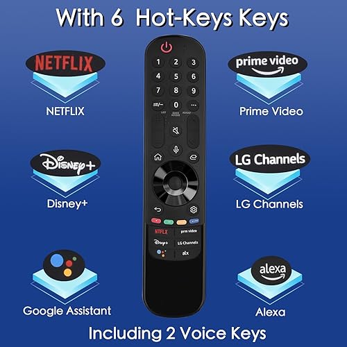 Miniatura 4 de Para LG Smart TV Remote, control mágico con función de voz y puntero, AN-MR24GAMR23GAMR22GAMR21GAMR20GAMR19GA Reemplazo para LG WebOS 2019-2024,